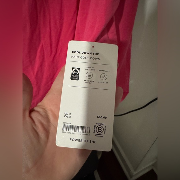 Athleta Women's Pink cinched waist cool down Top - Picture 2 of 3